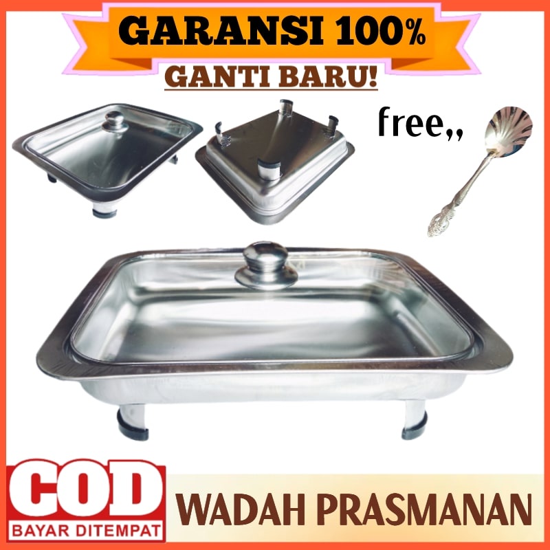 Jual Wadah Prasmanan Stainless Tempat Sayur Prasmanan Full Kaca Plus