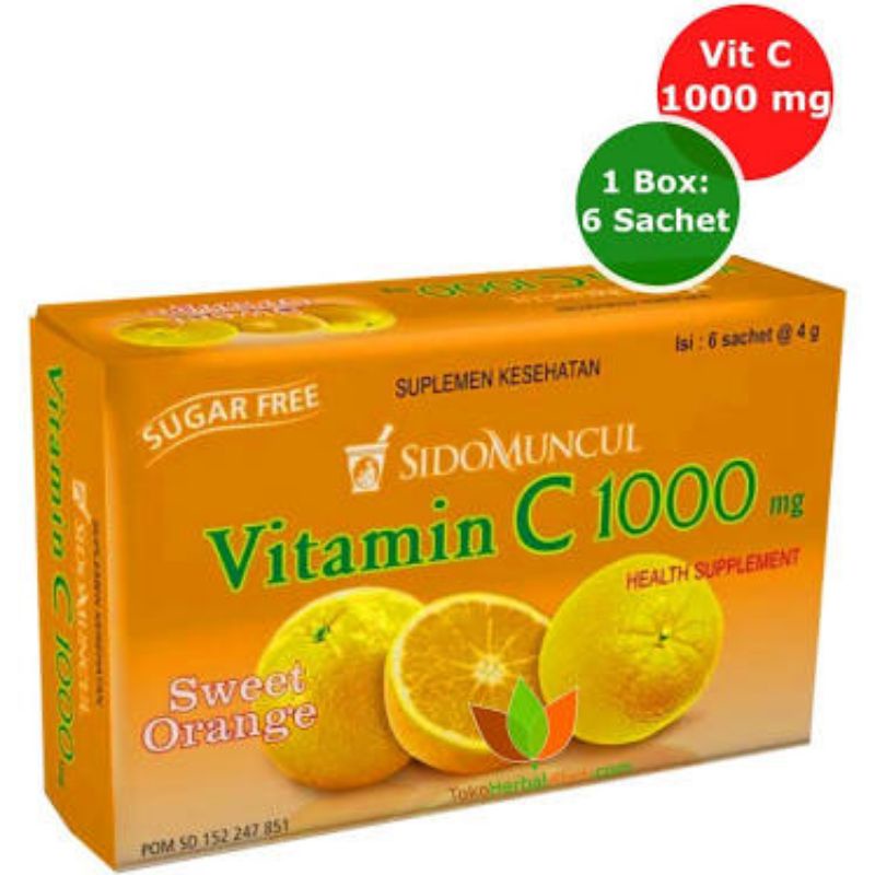 Jual Vitamin C 1000 Sidomuncul Rasa Orange Isi 6 Sachet Shopee Indonesia