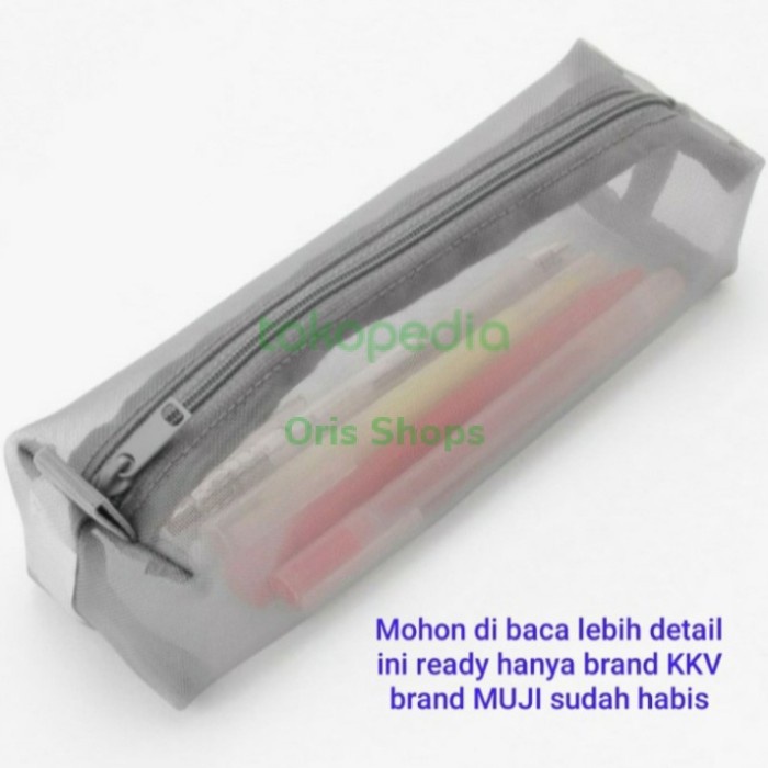 Jual CODE386 MUJI Nylon Mesh Pen Case Square Tempat Pensil Shopee