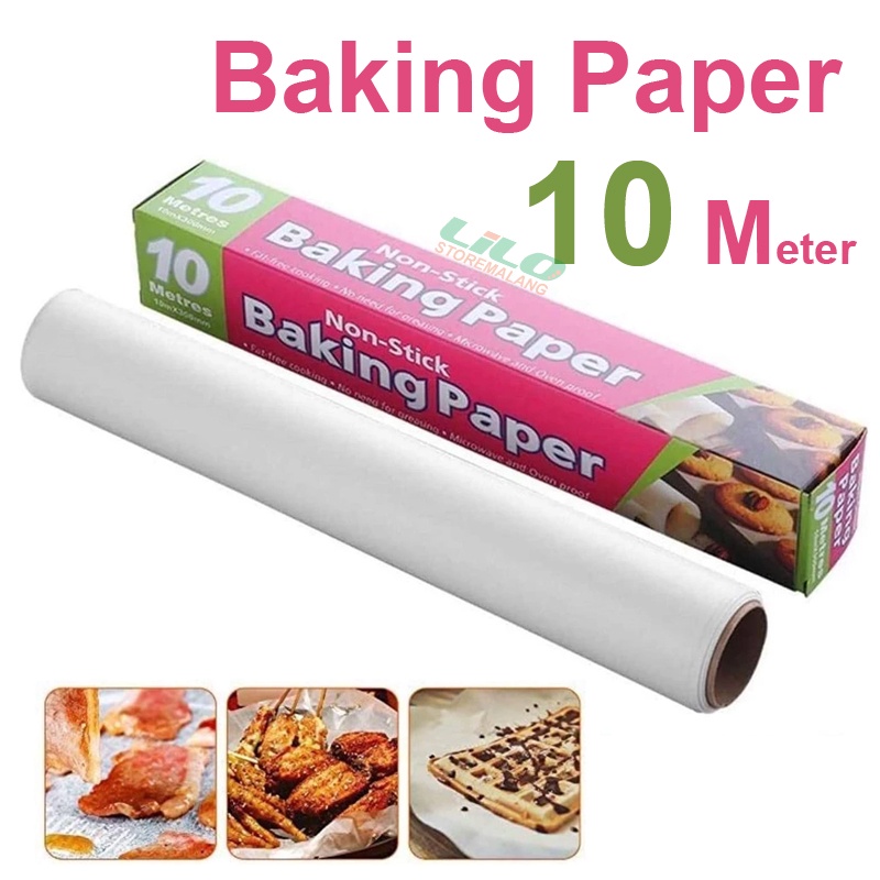 Jual Kertas Baking Paper Roti Non Stick Anti Lengket 10 Meter L4