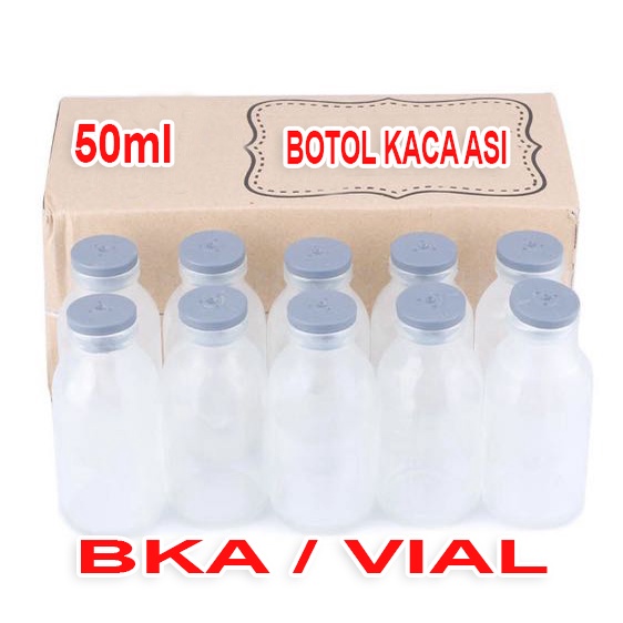 Jual Botol Kaca ASI 100 BARU Botol Kaca ASIP BKA VIAL 50 Dan 100 Ml