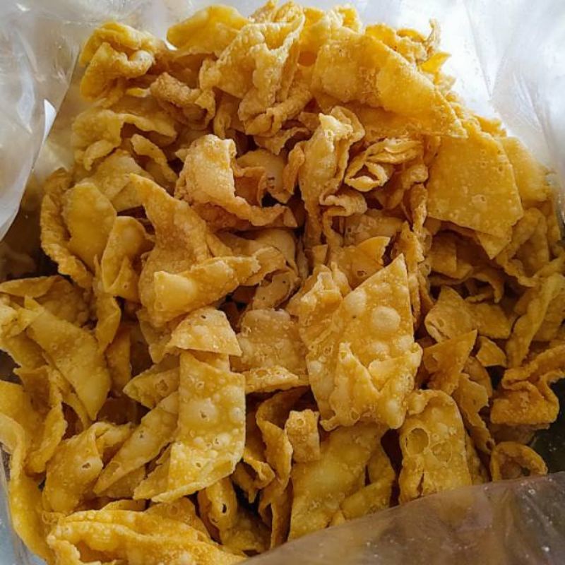 Jual COD Kerupuk Pangsit Goreng Renyah Gurih 200 Gram Shopee Indonesia