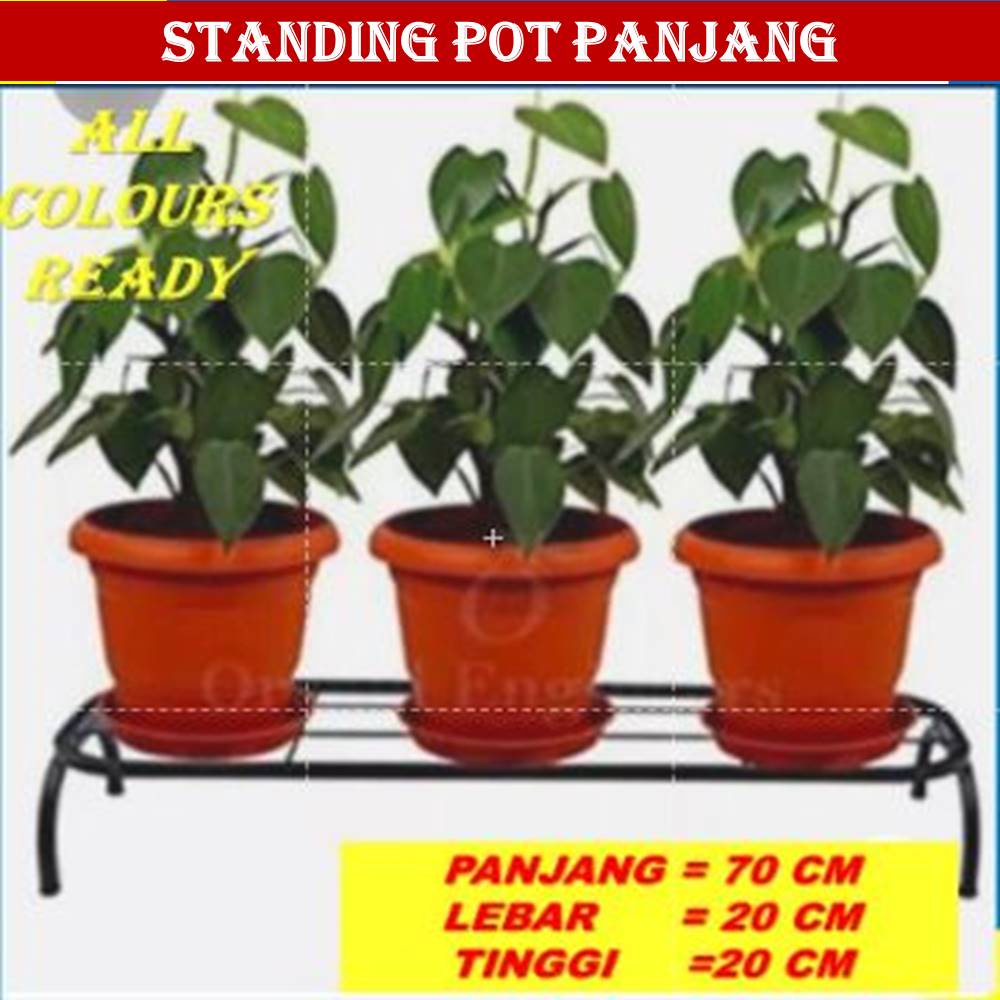 Jual Rak Bunga Besi Susun Minimalis Bertingkat Dudukan Bulat Bahan