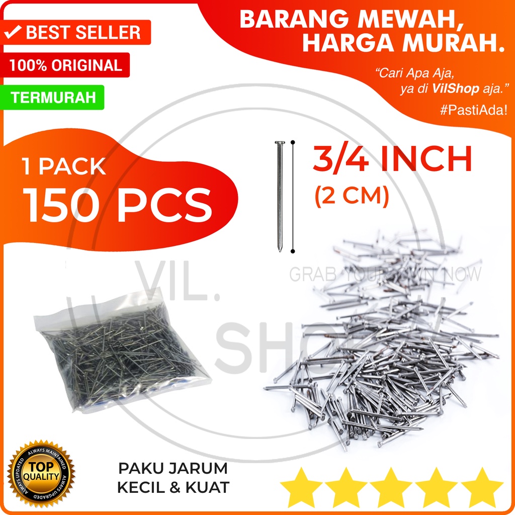 Jual Paku Jarum Paku Kecil Cm Pack Pcs Paku Kayu