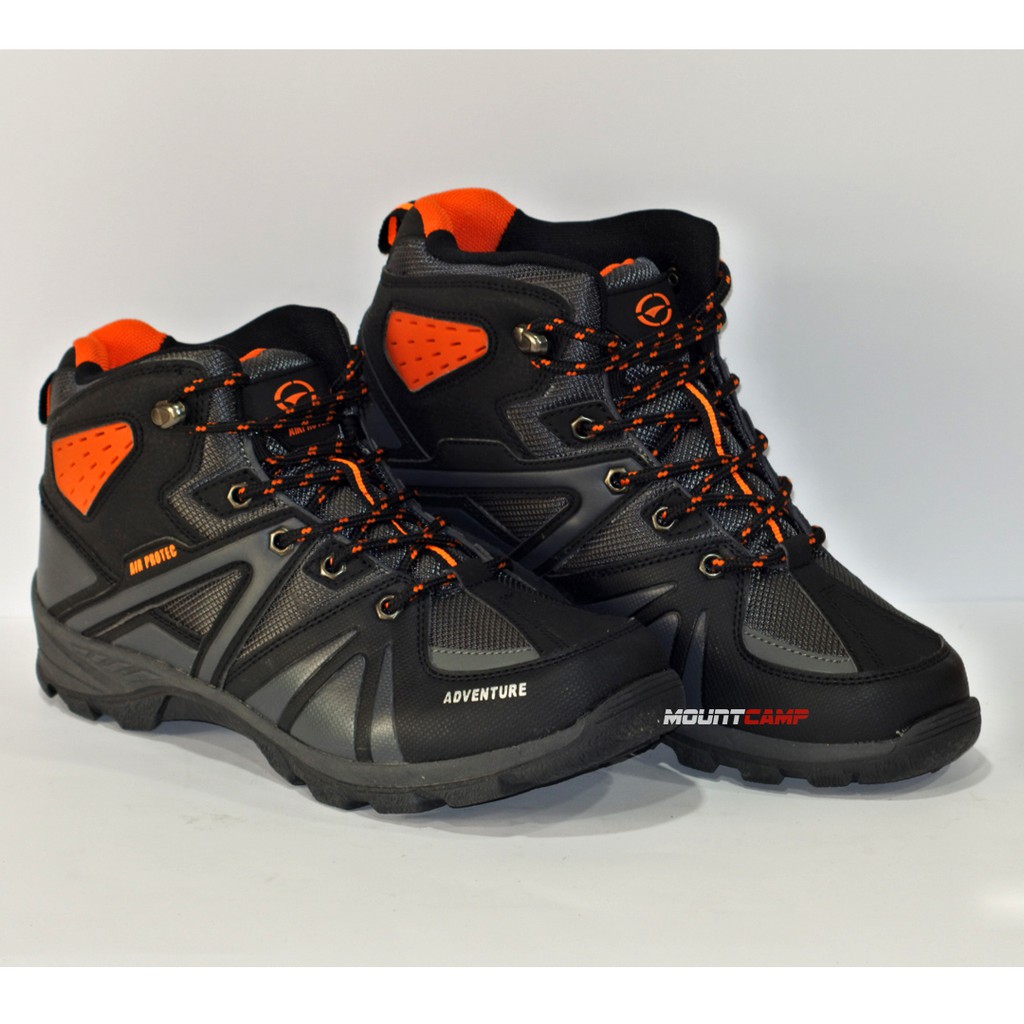 Jual Sepatu Gunung Air Protec Adventure Black Orange Shopee Indonesia