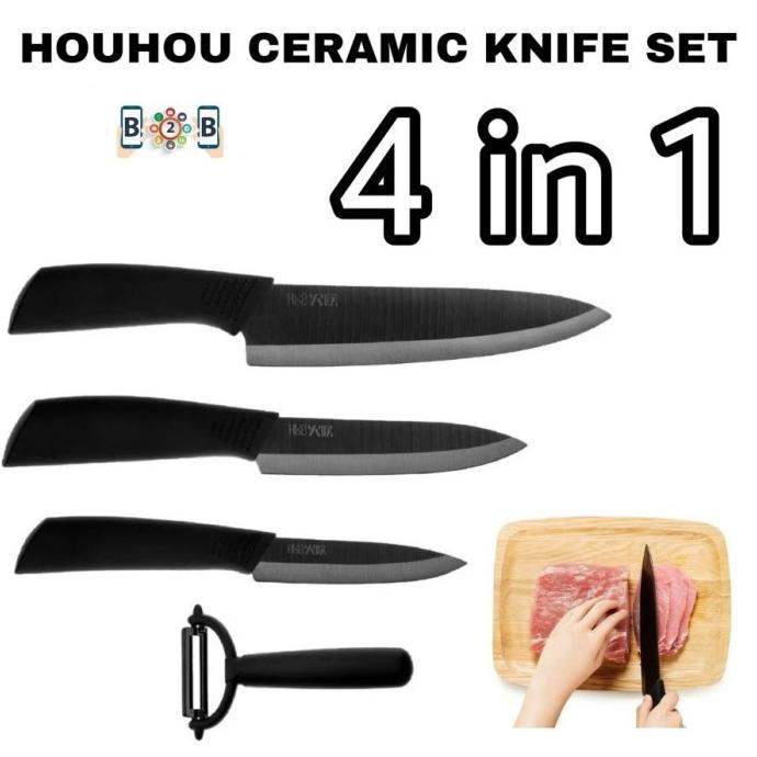 Jual Xiaomi Huohou Ceramic Knife Set In Pisau Dapur Buah