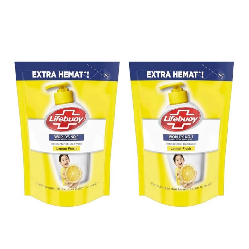 Jual LIFEBUOY Handwash Lemon Fresh Refill 180ml X 2pcs Shopee Indonesia