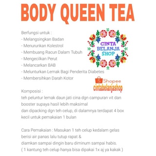 Jual Body Queen Tea Big Teh Pelangsing Teh Kurus Slim Tea