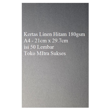 Jual Kertas Linen Hitam A Isi Lembar Shopee Indonesia