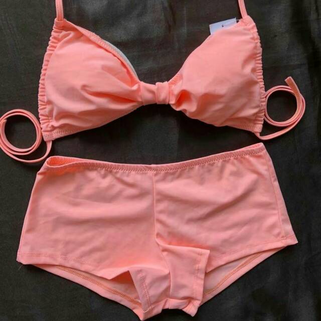 Jual BIKINI POLOS WARNA PEACH NUDE Shopee Indonesia