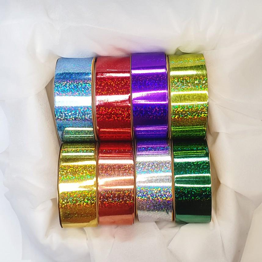 Jual Pita Kado Cm Ribbon Metalik Hologram Laser Jepang Plastik Kertas