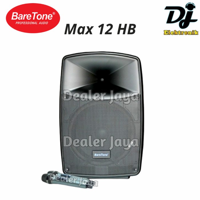 Jual Speaker Portable Baretone MAX 12HB 12 HB 12 Inch Shopee