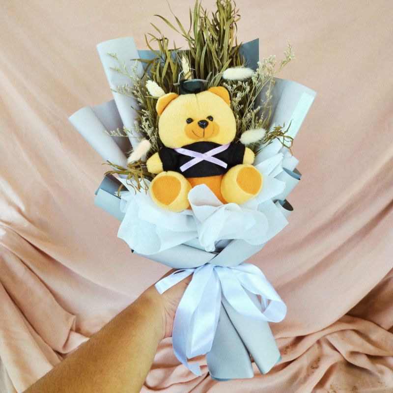 Jual Bouquet Dried Flower Buket Bunga Kering Medium Buket Wisuda