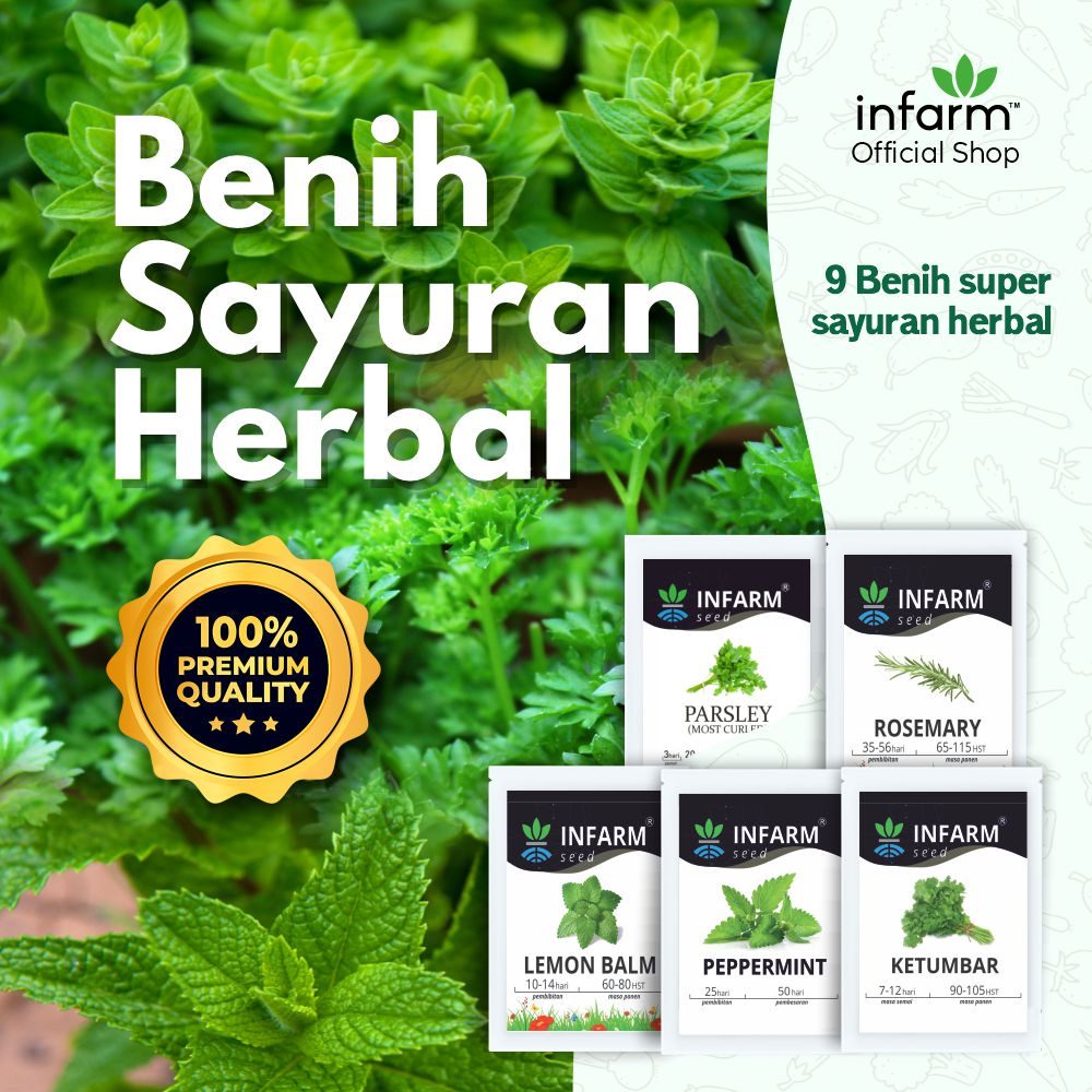 Jual Infarm Benih Bibit Sayur Herbal Thyme Sage Rosemary Ketumbar