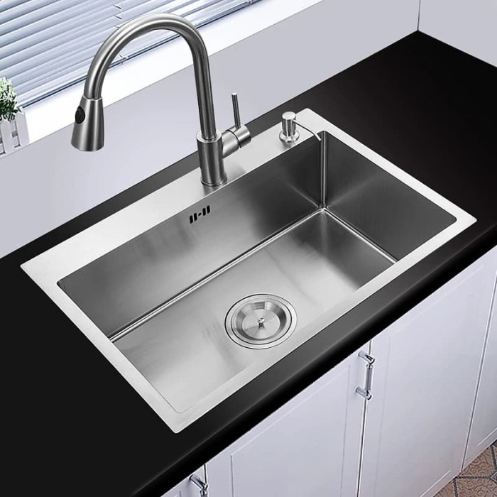 Jual PAKET KOMPLIT Kitchen Sink Minimalis 6045 Kran Stainless