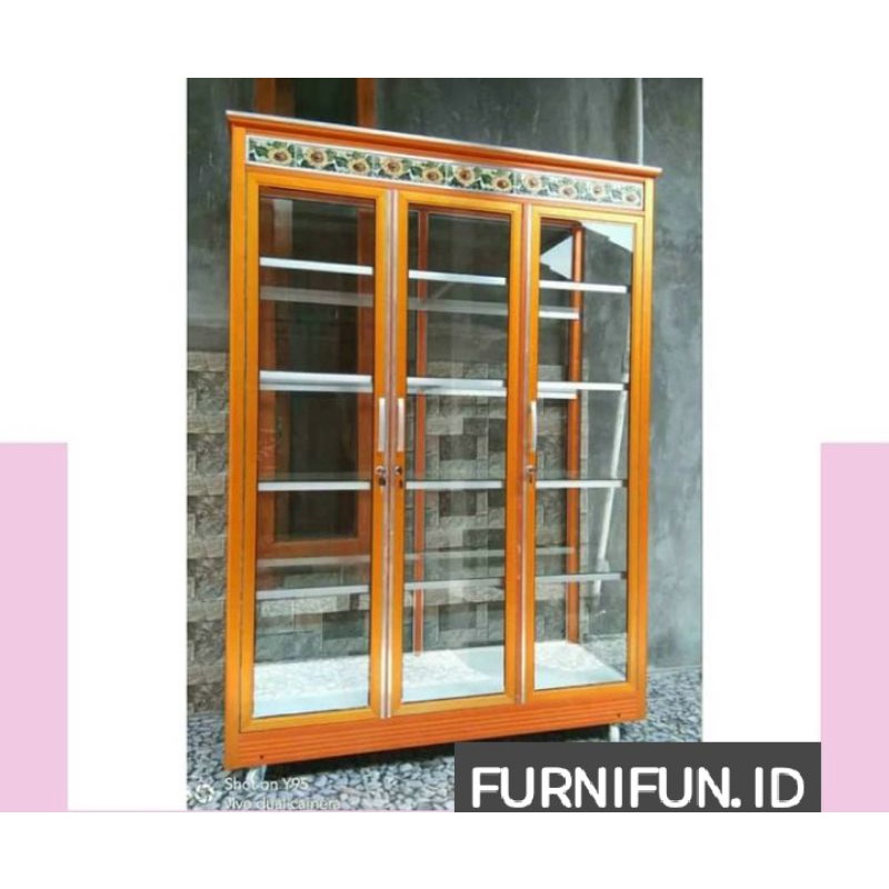 Jual Lemari Hias Display Kaca Lemari Aluminium Shopee Indonesia