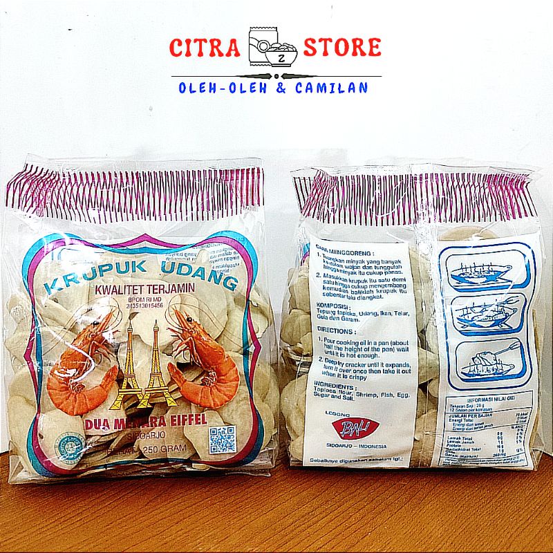 Jual Kerupuk Udang Mentor Mente Dua Menara Eiffel Gram Shopee