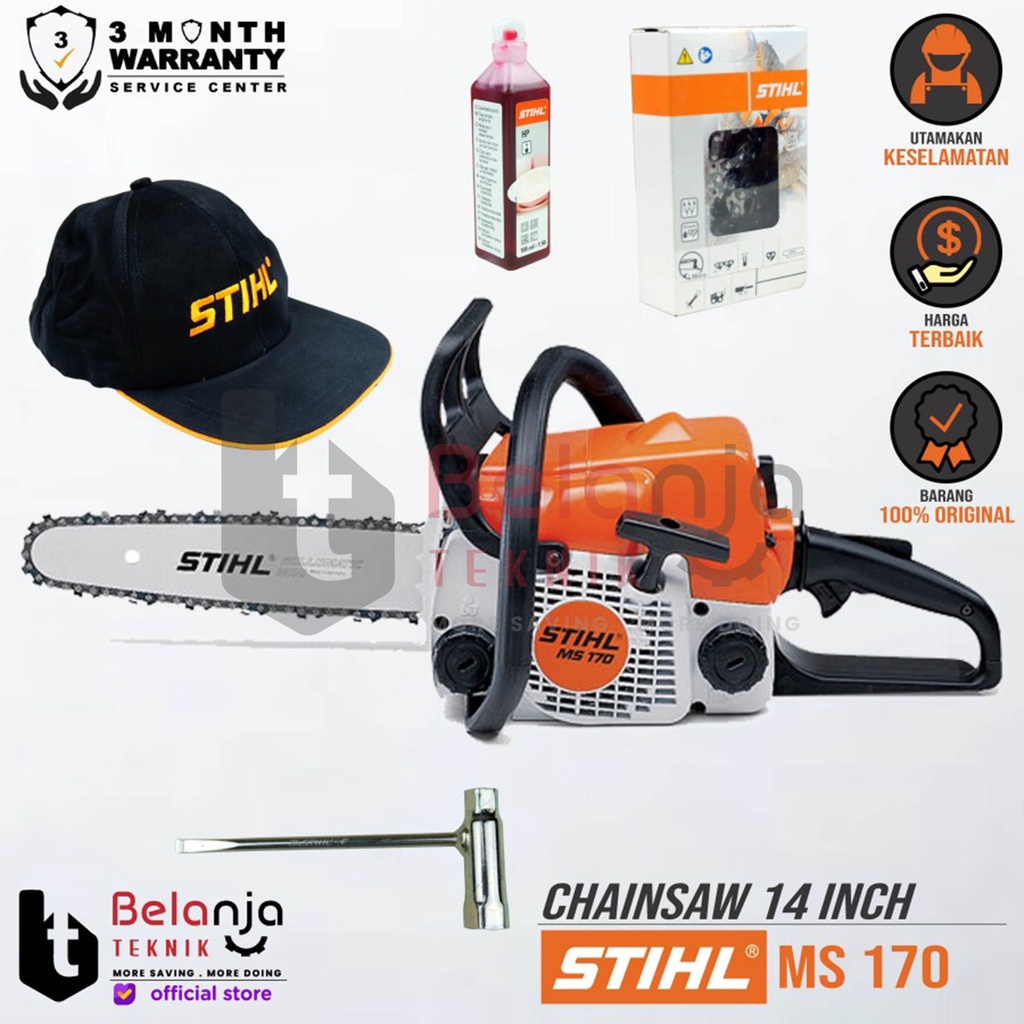 Jual STIHL Mesin Potong Kayu MS 170 Chain Saw 14 Inch CHAINSAW MS170