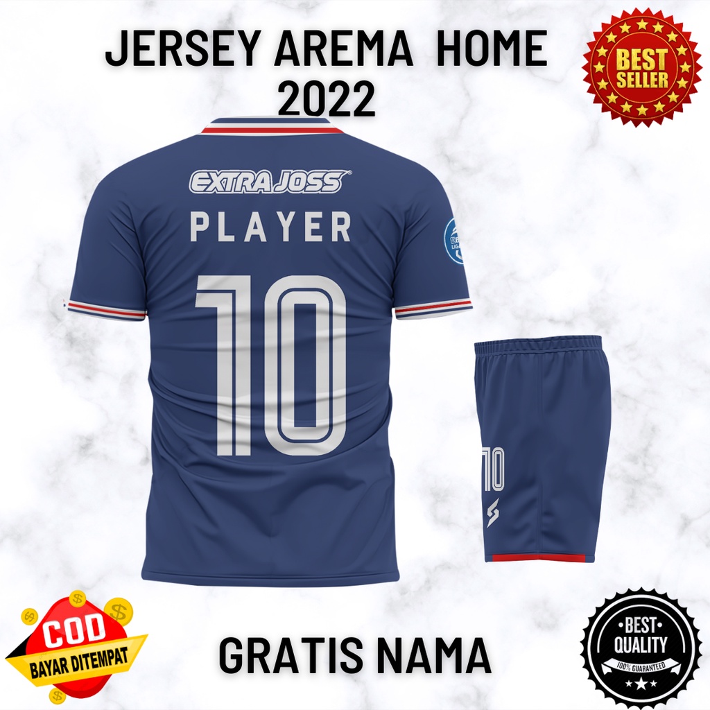 Jual JERSEY SETELAN AREMA HOME 2022 FULL PRINTING Shopee Indonesia