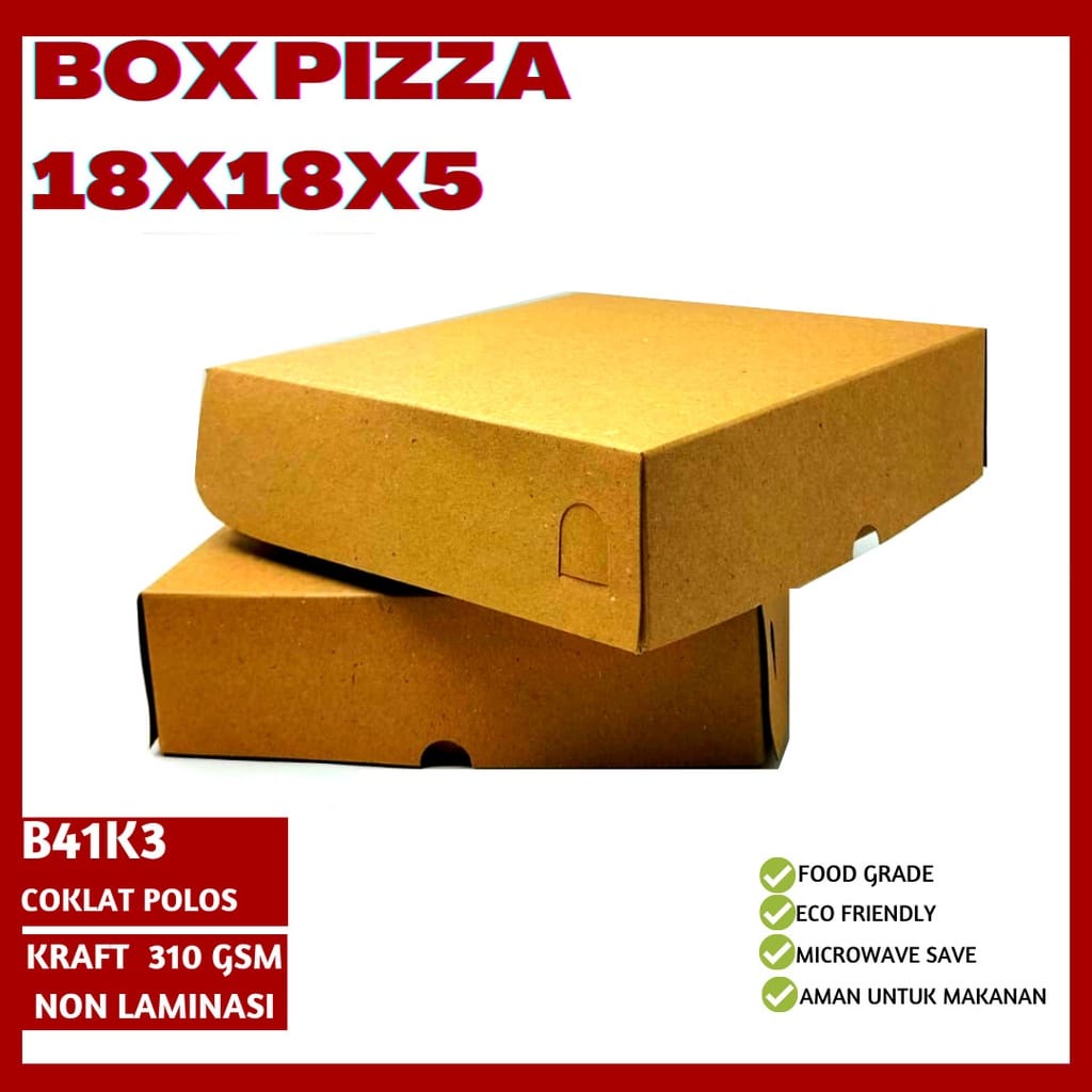 Jual Box Pizza Dus Pizza Dus Brownies Box Dimsum B41K3 18X18X5 No