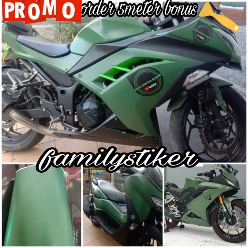 Jual Stiker Hijau Army Doff Skotlet Sticker Motor Hijau Army Scotlite