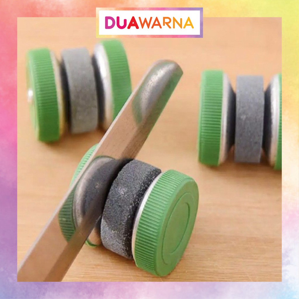 Jual Duawarna Pengasah Pisau Dapur Bulat Model Roda Putar Knife