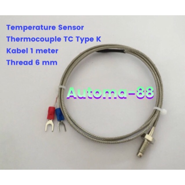 Jual Sensor Temperature Thermocouple Type K TC K Drat Thread M6 Sensor