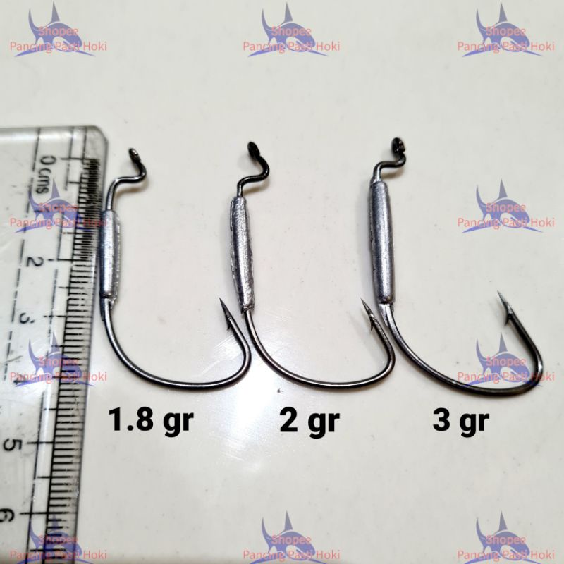 Jual Mata Pancing Worm Hook Dengan Pemberat 3gr Shopee Indonesia