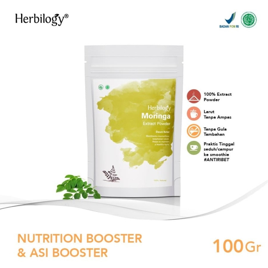 Jual Herbilogy Moringa Daun Kelor Extract Powder G Shopee Indonesia