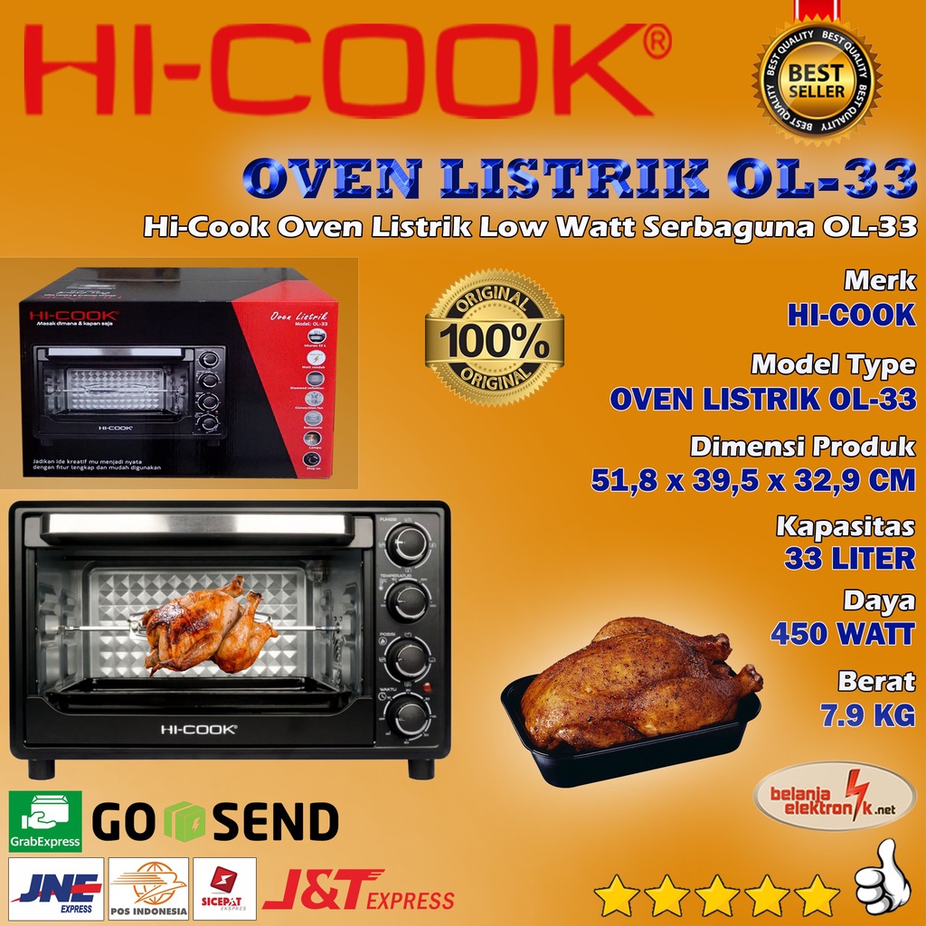 Jual Hi Cook Oven Listrik Low Watt Serbaguna Ol Shopee Indonesia