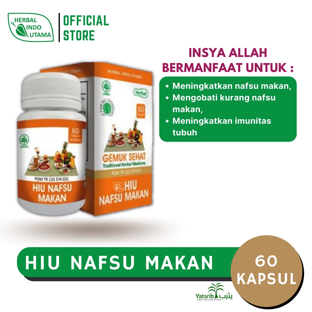 Jual Hiu Nafsu Makan Gemuk Sehat Kapsul Indonesia Shopee Indonesia