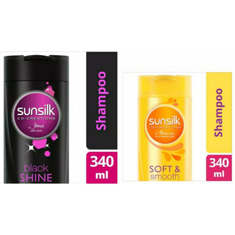 Jual Shampoo Sunsilk Soft Smooth Black Shine 340ml Shopee Indonesia