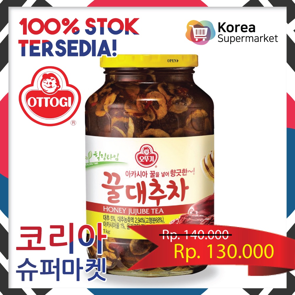 Jual Ottogi Honey Jujube Tea 1Kg Minuman Kesehatan Teh Madu Kurma