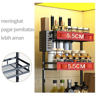 Jual COD Rak Bumbu Dapur Stainless Steel Rak Penyimpanan Dapur Rak