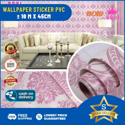 Jual Wallpaper Sticker Motif Batik Pink Cm X M Shopee