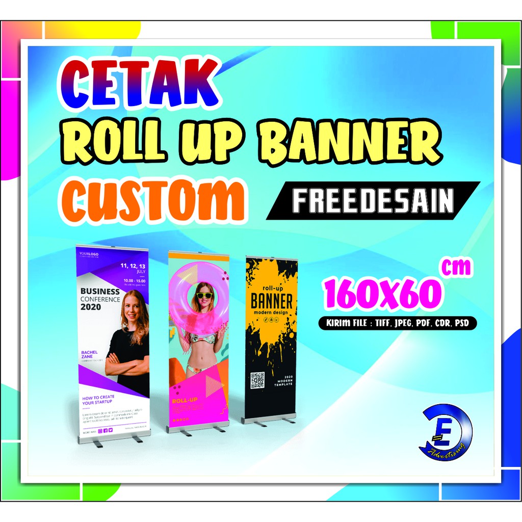 Jual Cetak Roll Up Banner Bahan Albatros Luster Flexy Korea Murah