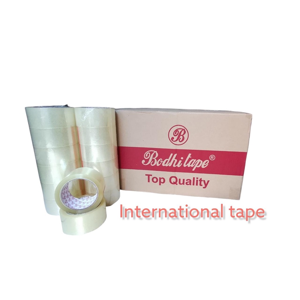 Jual Plakban OPP Lakban BODHI Bening Coklat 45mm X 100 Yard TAPE