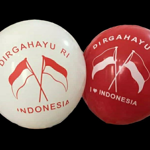 Jual Balon Dirgahayu Ri Merah Putih Doff Hut Indonesia Latex Doff