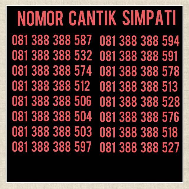 Jual Kartu Perdana Simpati G Lte Nomor Cantik Simpati Shopee Indonesia