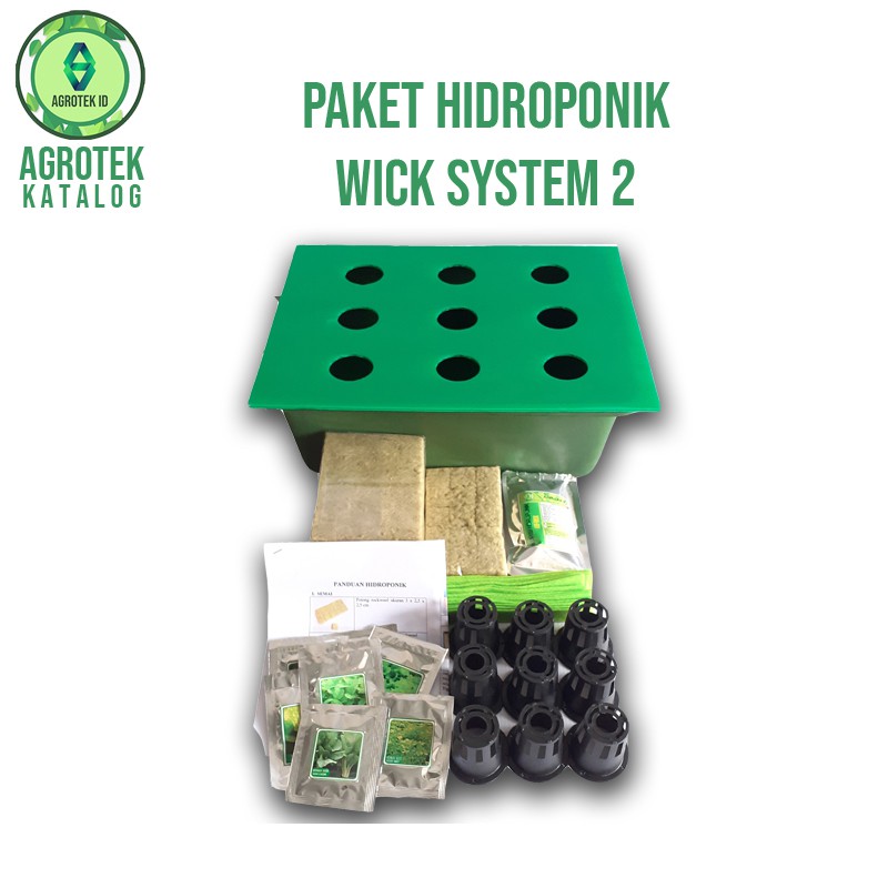 Jual Paket Hidroponik Wick Sistem Sumbu Starter Kit Lengkap Sederhana 1