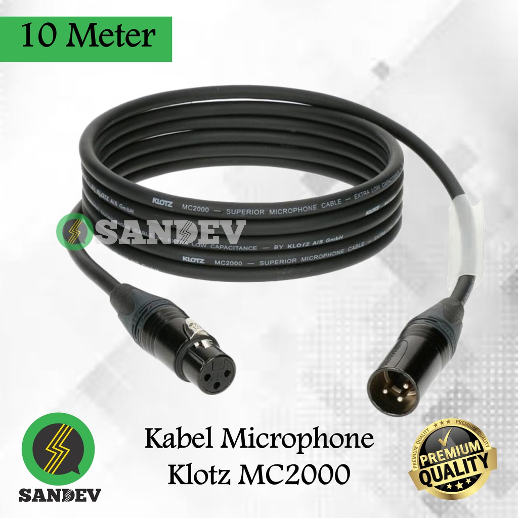 Jual Klotz MC2000 Kabel Microphone XLR Male To Female Siap Pakai