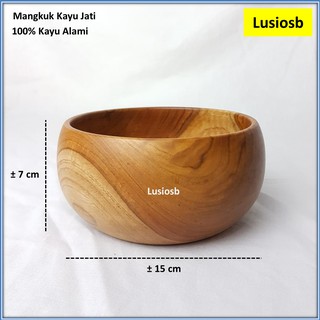 Jual Mangkok Kayu Jati Donat Wooden Bowl Mangkuk Kayu Jati