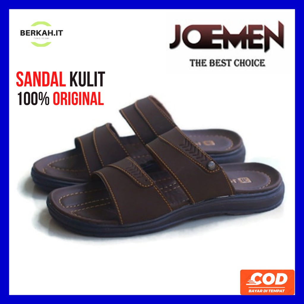 Jual SANDAL SLIP ON PRIA KULIT ORIGINAL JOEMEN S 26 SANDAL SLOP PRIA