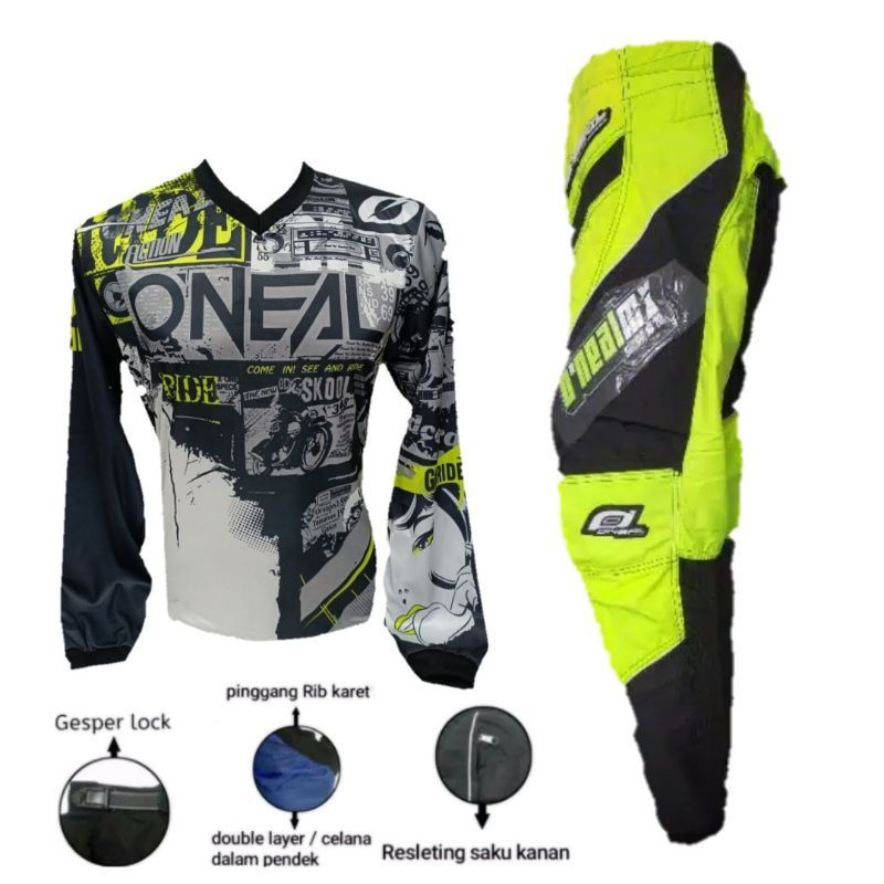 Jual Jersey Celana Set Motorcross Oneal Hijau Stabilo Shopee Indonesia