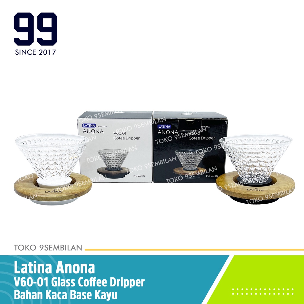 Jual Latina Anona V60 01 Glass Strawberry Coffee Dripper Kaca 1 2 Cups