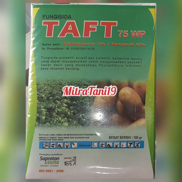 Jual FUNGISIDA TAFT 75 WP 100 GRAM PAK TANI Shopee Indonesia