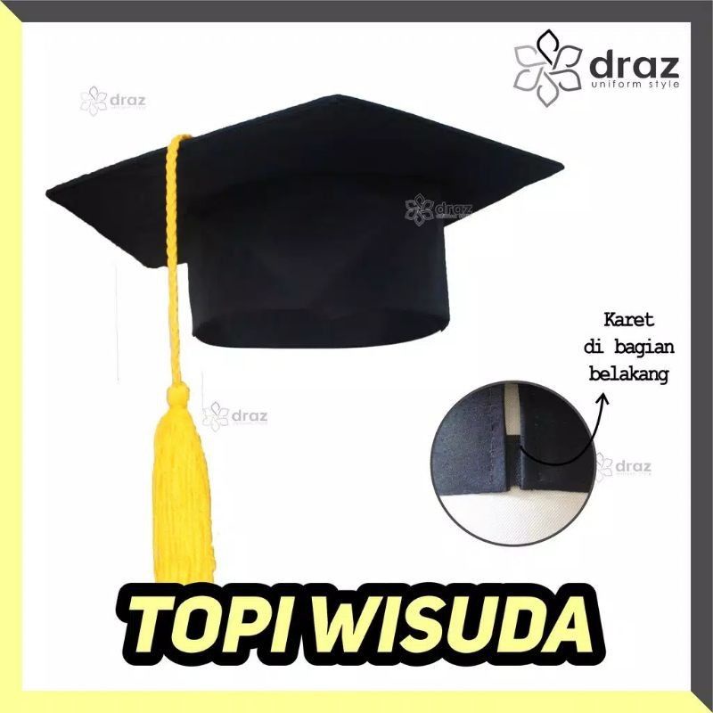 Jual Topi Toga Wisuda Sarjana Dewasa Bahan Matador Indonesia Shopee