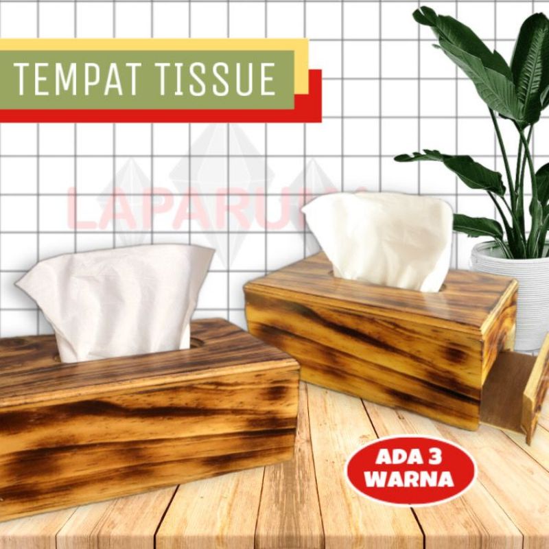 Jual Tempat Tissue Kayu Kotak Shopee Indonesia