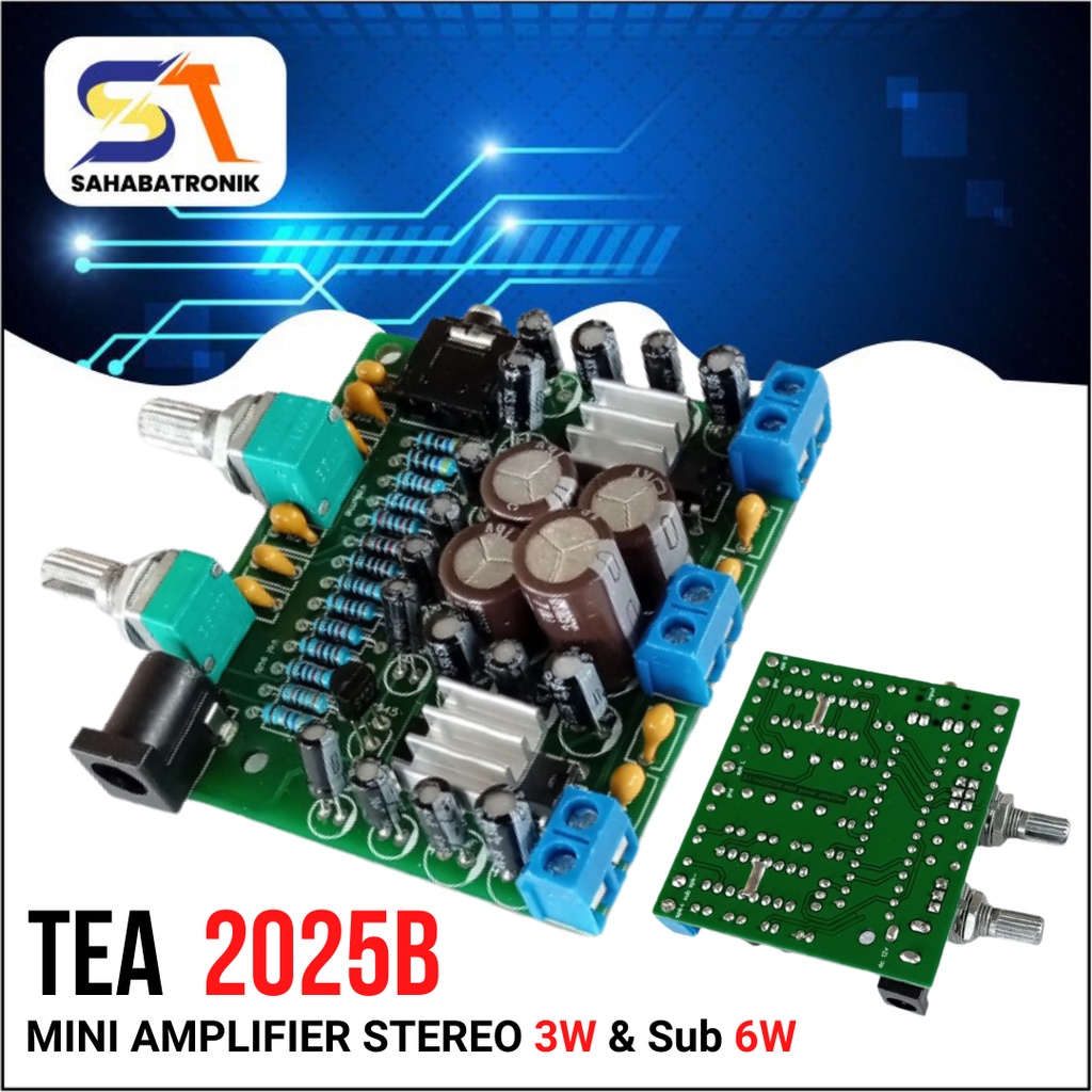 Jual TEA2025b Power Amplifier Class D Stereo Mini Rakitan 3 Watt