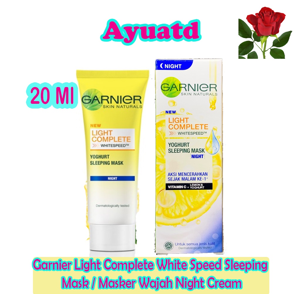 Jual Garnier Light Complete Night Cream Yoghurt Sleeping Mask 20ml